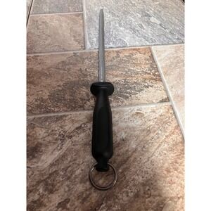 Solingen Germany Chrome Vanadium 10 Inch Knife Honing Sharpening Steel Rod Black
